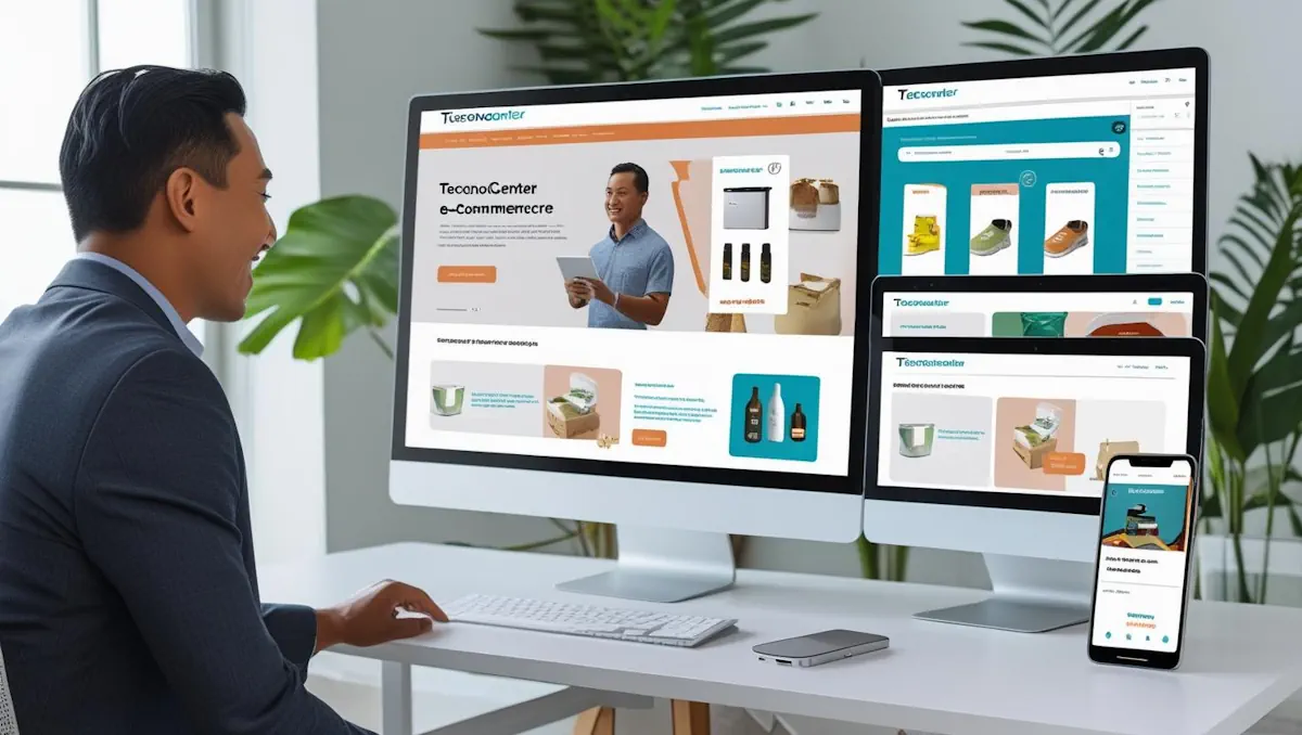 Panel de administración de la tienda online con gráficos de rendimiento